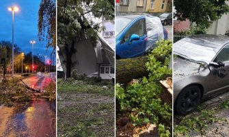 Olujno nevrijeme u regionu: Istrgnuti semafori i stabla u Zagrebu, u Prijedoru poplavljeno 200 kuća(VIDEO)