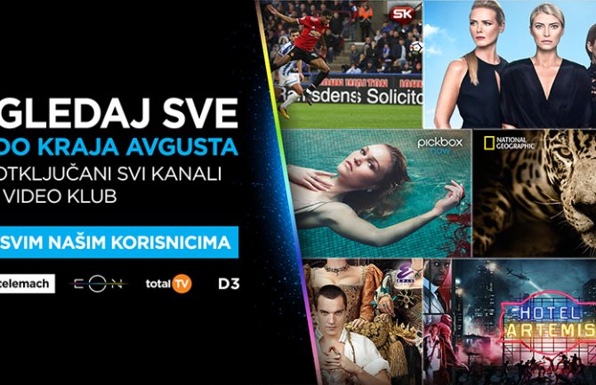 Telemach otključao sve kanale i Video Klub za svoje korisnike