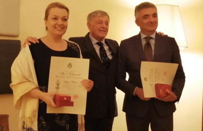 Sanja i Miodrag Vlahović odlikovani ordenom Danila I