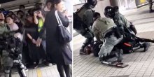 Hongkong: Policija biber sprejom na trudnicu, oborili je na zemlju(VIDEO)