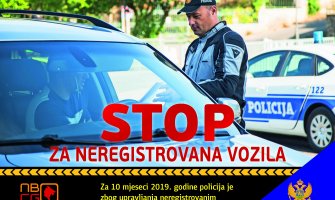 Kampanja  „Stop za neregistrovana vozila“: Preko hiljadu vozila isključeno iz saobraćaja