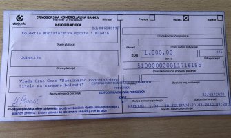 Zaposleni Ministarstva sporta i mladih donirali 1.000 za borbu protiv koronavirusa