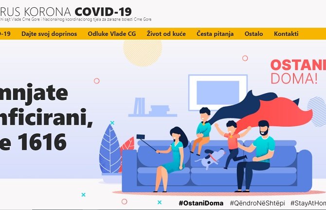Od danas dostupan sajt coronainfocg.me, zvaničan kanal komunikacije sa građanima
