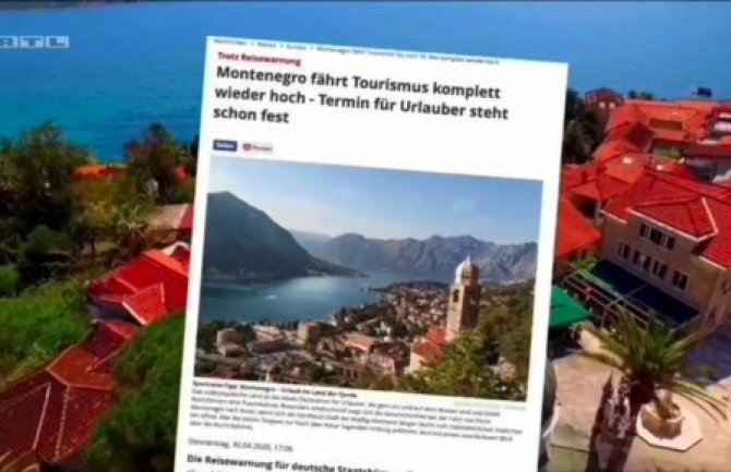 Njemački mediji:Crna Gora jedna od prvih destinacija koja će spremno dočekati turiste