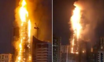 UAE: Veliki požar zahvatio soliter sa 45 spratova (VIDEO)