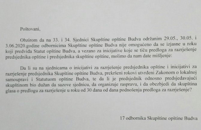 Odbornici DPS-a tražili mišljenje MJU o sjednicama budvanskog parlamenta