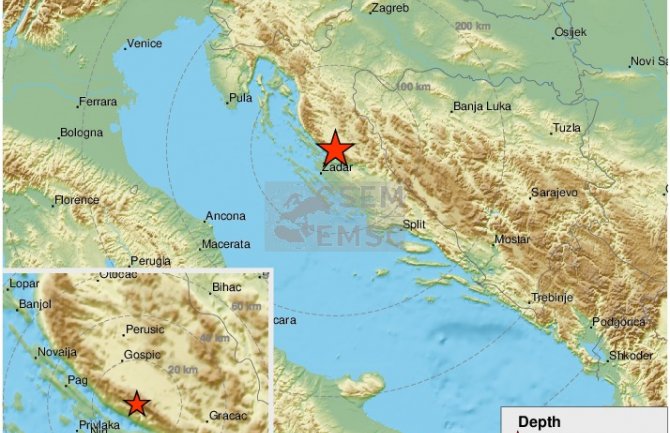 Jači zemljotres kod Zadra, osjetio se na ostrvima i u BiH