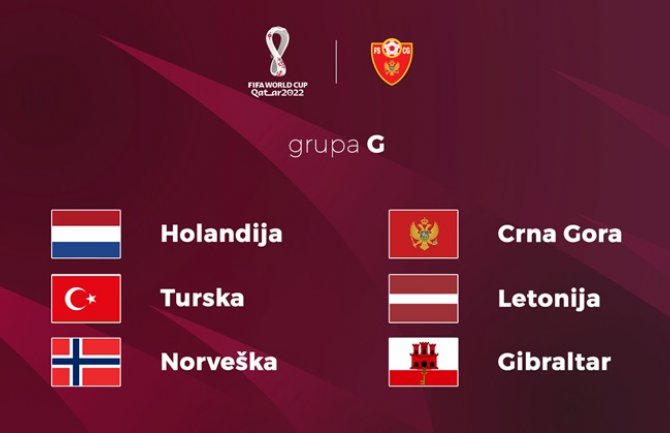 Crna Grupa u trci za Mundijal u grupi sa Holandijom, Turskom, Norveškom, Letonijom i Gibraltarom