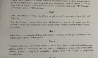 SD predlaže Zakon: Nema koncesija na Aerodromima, niti likvidacije Montenegro Airlines-a