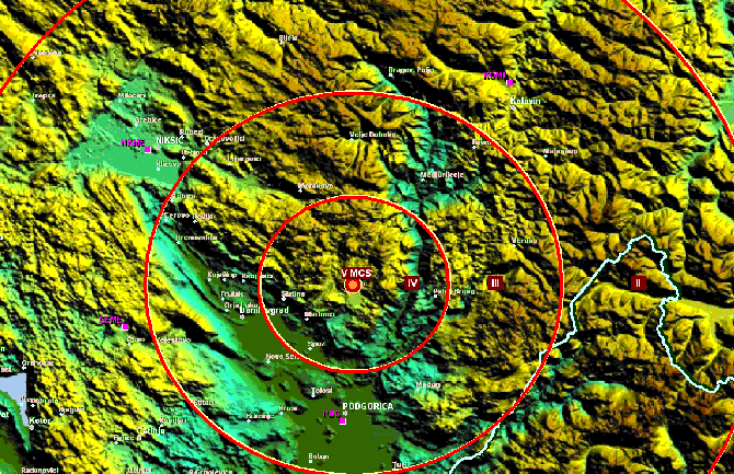 Slabiji zemljotres kod Podgorice