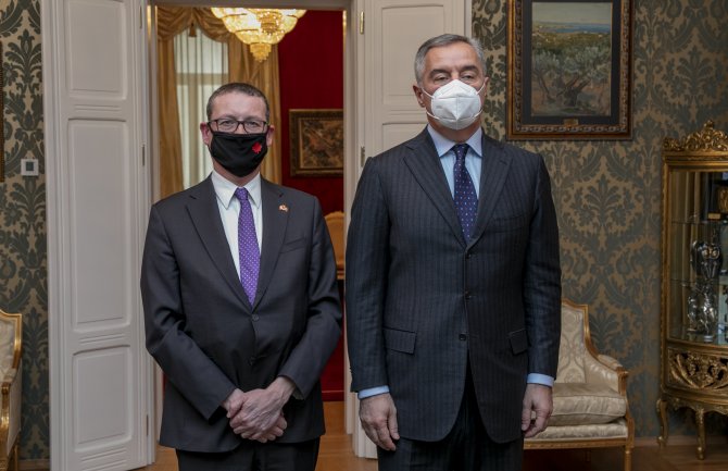 Đukanović primio akreditive ambasadora Kanade, Kolumbije i Francuske