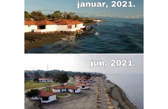 Plaža na Adi Bojani spremna za turiste, potrošeno oko 80.000 eura