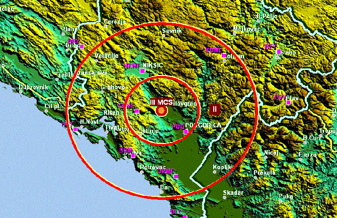 Zemljotres kod Danilovgrada
