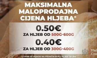 Ograničena cijena hljeba, najugroženijima 64 hiljade litara ulja