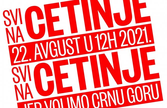 Danas protest na Cetinju