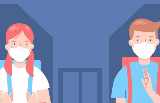 Institut: Nošenje maski tokom skraćenih časova ne šteti zdravlju djece