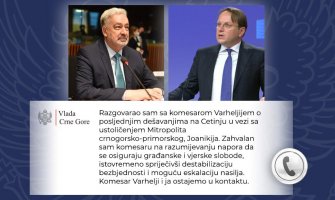 Krivokapić zahvalio Varheljiju na razumijevanju