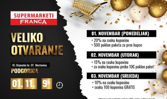 Još jedan supermarket Franca u Podgorici 