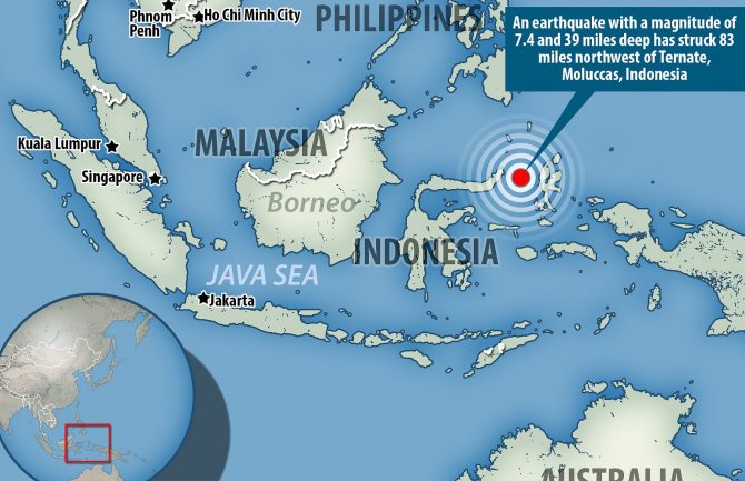 Snažan zemljotres u Indoneziji, izdato upozorenje na cunami