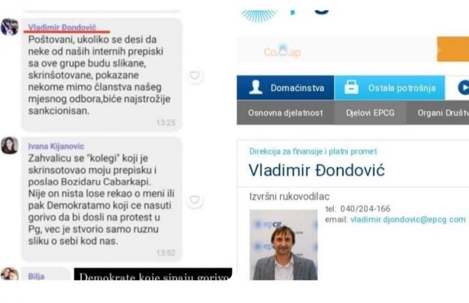 Viber prepiska: Demokrate plaćaju gorivo za dolazak u Podgoricu na proteste?