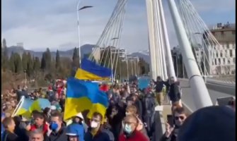 Podgorica: I danas održan protest podrške Ukrajini (VIDEO)