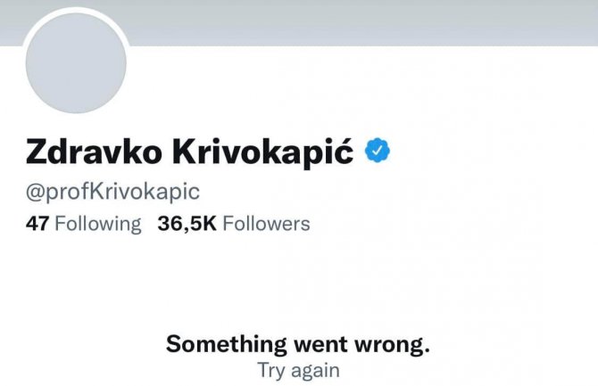 Tviter suspendovao profil Zdravka Krivokapića