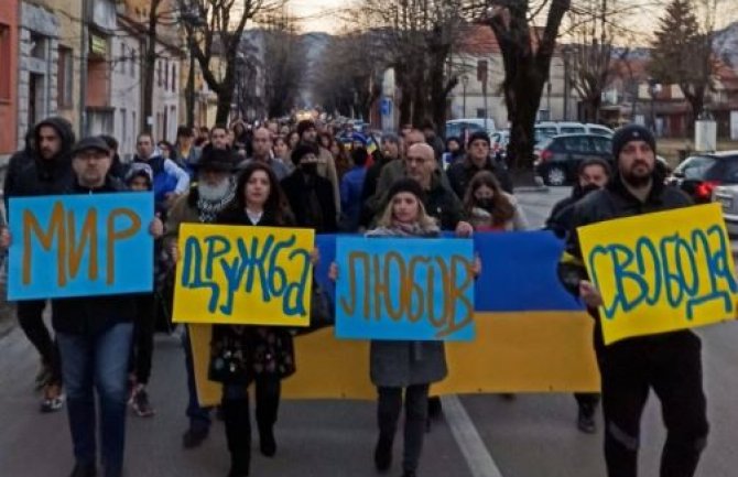 Na Cetinju danas nova šetnja podrške Ukrajini, uz manifestaciju 