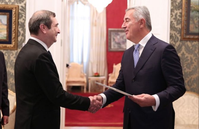 Đukanović primio akreditivna pisma četiri ambasadora