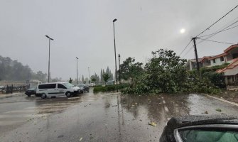 Nevrijeme u Podgorici: Padao grad veličine lješnika, polomljena stabla