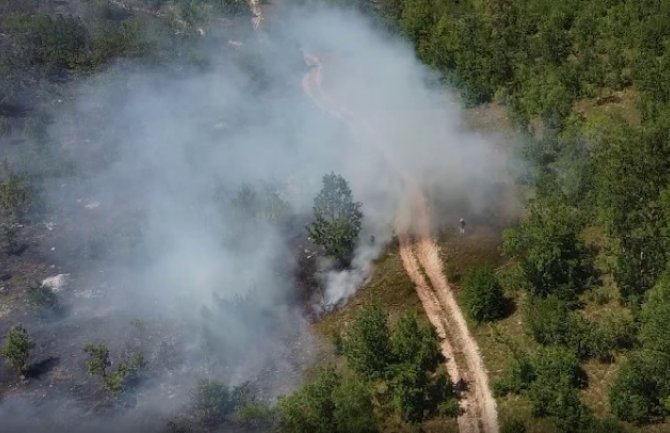 Avio-helikopterska jedinica pomaže u gašenju požara na Vojniku