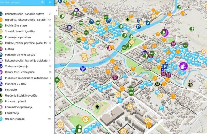 „Svi za naš GRAD“: Puštena u rad interaktivna mapa realizovanih projekata aktuelne gradske uprave