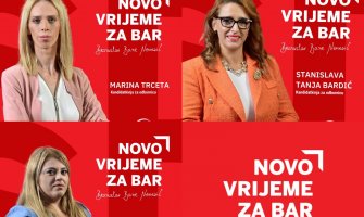 Bardić, Ramčilović i Trceta – Uspješne žene na listi “Novo vrijeme za Bar”