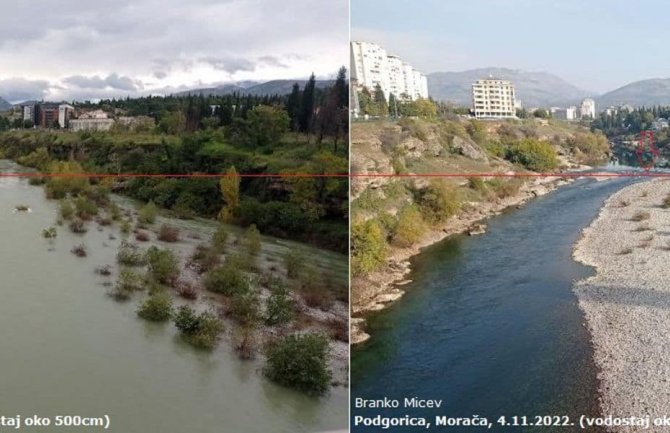 Za svega 12 sati pao 121 litar kiše, Morača porasla skoro pet metara