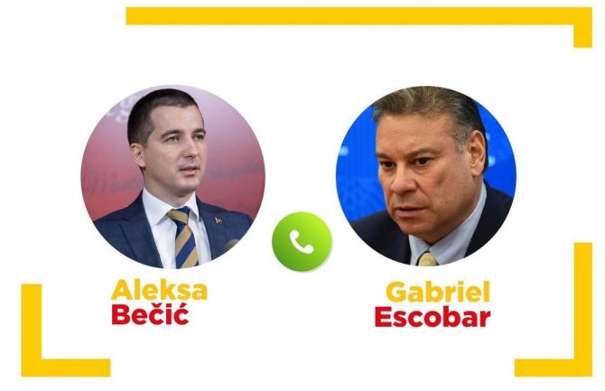 Bečić razgovarao sa Eskobarom: Prozapadni put nema alternativu
