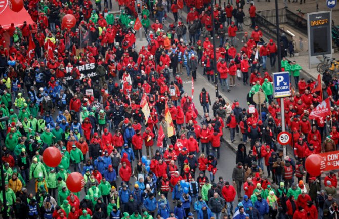 Više od 15.000 demonstranata u Briselu traži zaštitu od visokih cijena