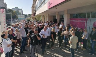 Štrajkački odbor Sindikata Telekoma Crne Gore organizuje danas protestni skup 