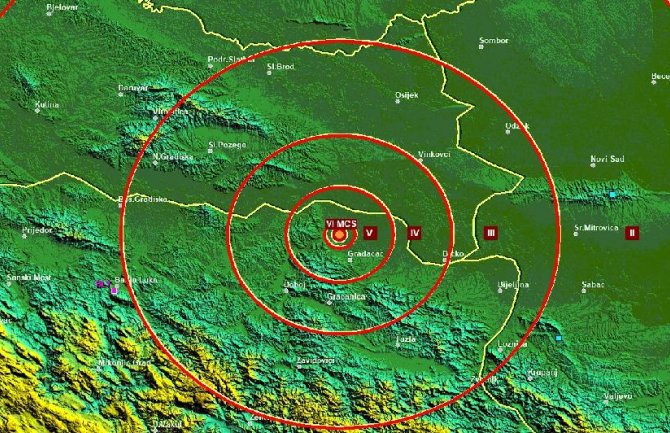 Treslo kod Tuzle, moguća manja šteta u epicentru