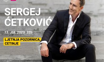 Koncert Sergeja Ćetkovića 13. jula na Ljetnjoj pozornici