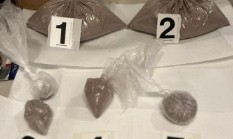 Akcija Štek: Zaplijenjeno preko kilogram heroina vrijednosti oko 25.000 eura, uhapšen osumnjičeni