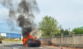 Uprava policije: Na putu Podgorica - Danilovgrad izgorio automobil