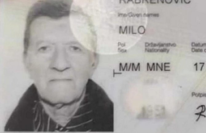 Nestao Danilovgrađanin Milo Rabrenović