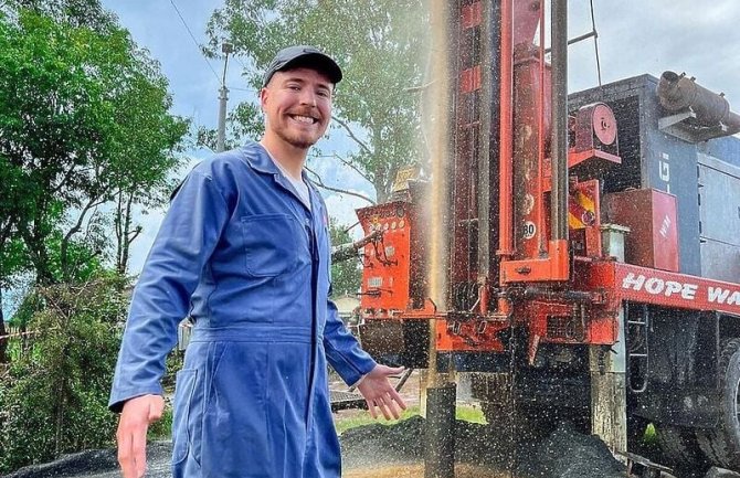 MrBeast izgradio stotinu bunara u Africi i osigurao čistu vodu za pola miliona ljudi