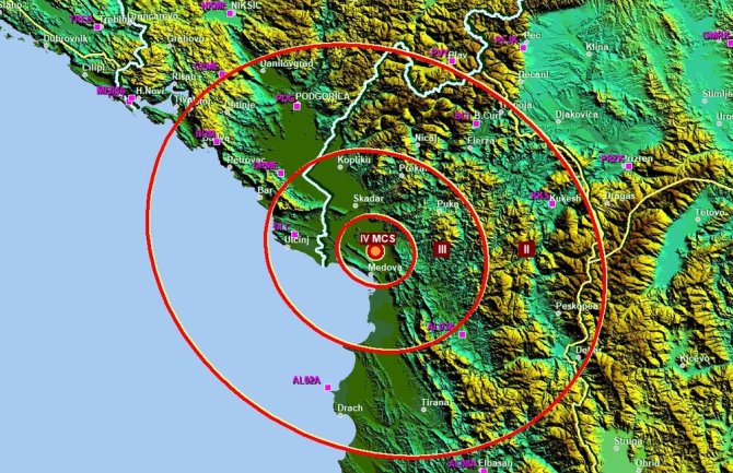Zemljotres u Albaniji, osjetio se i u Crnoj Gori