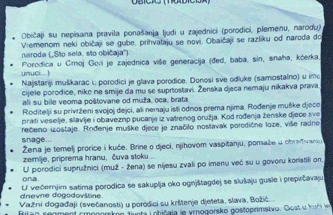 Podijeljeni tekst osnovcima je podmetačina, bruka i zastiđe, koje nema veze sa realnošću