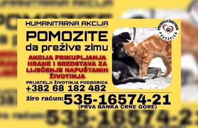 Poziv za pomoć napuštenim životinjama