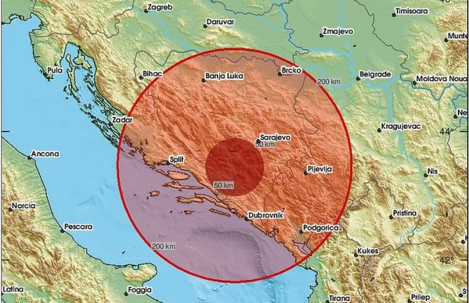 U Hercegovini se osjetio zemljotres, građani kažu da je bio kratak i bučan