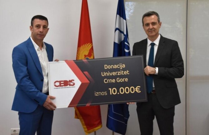 CEDIS donirao 10.000 eura Univerzitetu Crne Gore