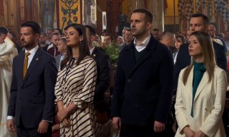 Milatović i Spajić prisustvovali na Vaskršnjoj liturgiji u Podgorici