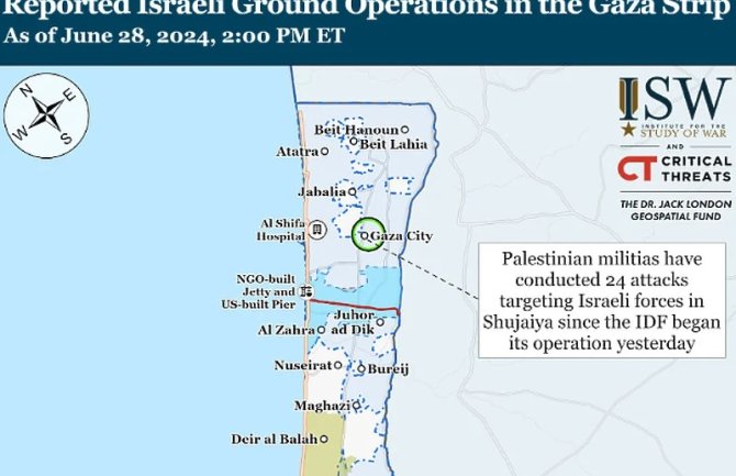 Hamas izveo 24 napada na izraelske snage koje su ušle u četvrt Shujayea