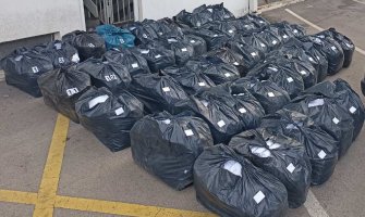 Policija u Baru zaplijenila oko 680 kilograma rezanog duvana 